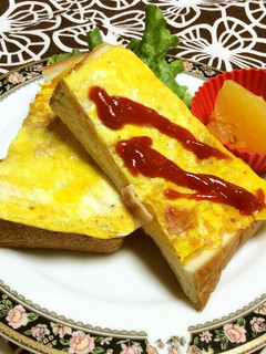 フライパンでベーコンエッグトースト♪-レシピのメイン写真