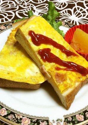 フライパンでベーコンエッグトースト♪-レシピのメイン写真
