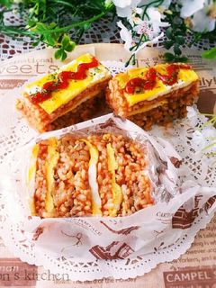 ミルフィーユおにぎり♥オムライス-レシピのメイン写真