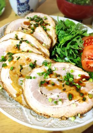 チャーシューの煮汁活用！豚バラほうじ茶煮-レシピのメイン写真
