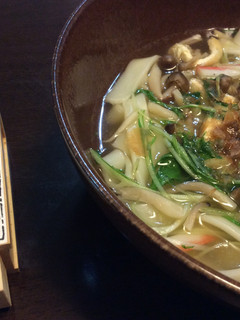水菜とお揚げのきしめんうどん-レシピのメイン写真