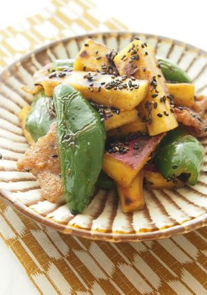 カリカリ豚肉とさつま芋の味噌ポンマリネ-レシピのメイン写真