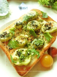 皮剥き茄子の青海苔・胡麻 和トースト-レシピのメイン写真