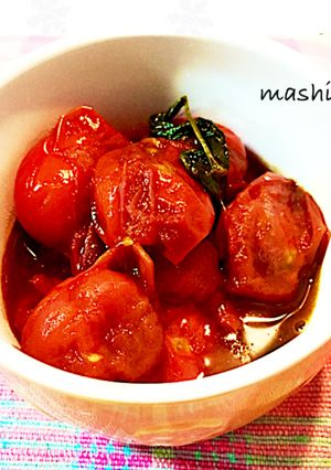 焼きミニトマト 醤油バルサミコ酢ソース-レシピのメイン写真
