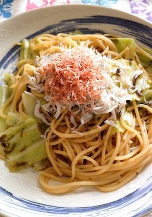 しらすと塩昆布の和風ワンポットパスタ-レシピのメイン写真