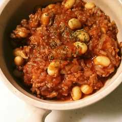 レンジで簡単 大豆とひき肉のトマト煮-レシピのメイン写真