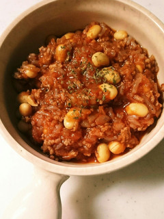 レンジで簡単 大豆とひき肉のトマト煮-レシピのメイン写真