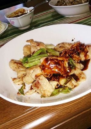 鶏もも肉の焼き鳥風すっぱ味噌添え-レシピのメイン写真