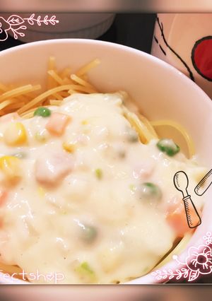 ランチに！チーズクリームパスタ♪*.:*-レシピのメイン写真