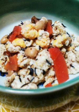 豆腐と大豆の親子チャンプル-レシピのメイン写真