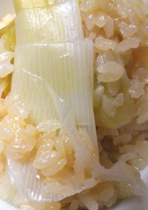 長ネギと麺つゆだけ☆ 炊き込みご飯-レシピのメイン写真