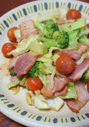 春キャベツ・厚切りベーコンオイスター炒め-レシピのメイン写真