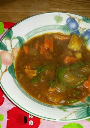 買い置きの缶で万願寺唐辛子カレー-レシピのメイン写真