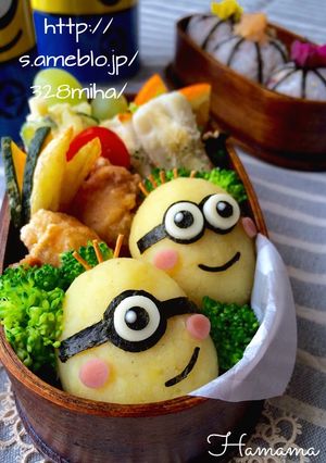 マッシュポテトで♡簡単ミニオンキャラ弁-レシピのメイン写真