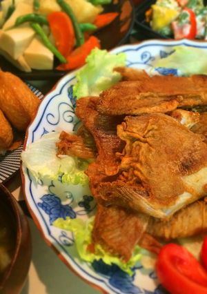 ビールのお供！カスベ(エイ)の唐揚げ-レシピのメイン写真