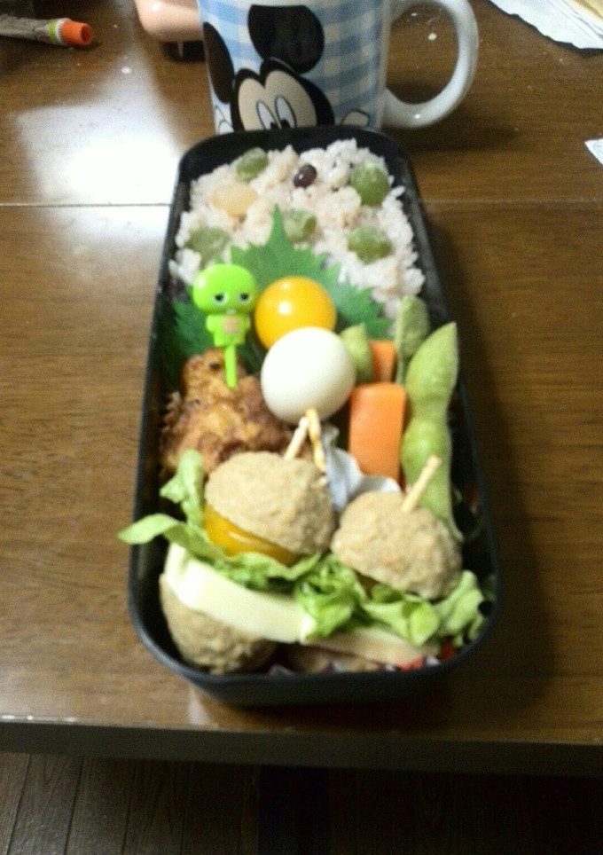 遠足運動会宝箱弁当★鶉とまと★赤飯甘納豆-レシピのメイン写真