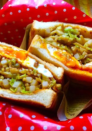 姫路ちゃんぽん焼きでトーストサンド-レシピのメイン写真