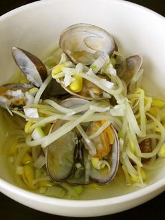 あさりと子大豆もやしの酒蒸し-レシピのメイン写真