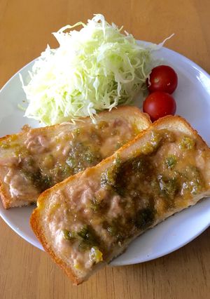 ふきのとうの ツナマヨトースト-レシピのメイン写真