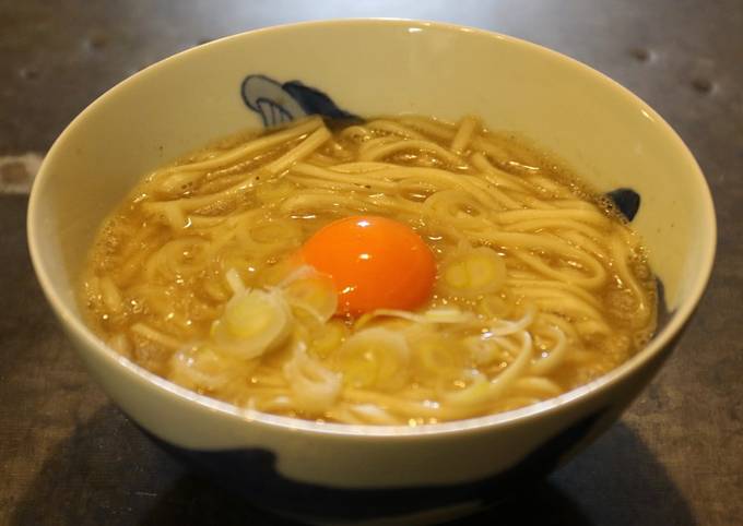 フライパンおやつ乾麺うどん