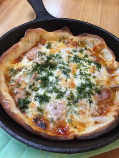 オーブン不使用!スキレットで簡単ピザ♪-レシピのメイン写真