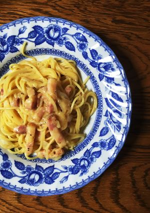 生クリーム不使用豆乳ヘルシーカルボナーラ-レシピのメイン写真