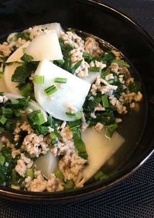 春カブと鶏ひき肉の塩ラーメン-レシピのメイン写真