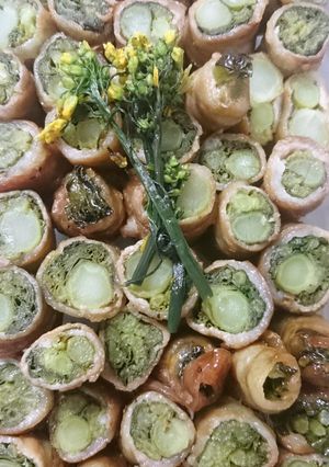 ご飯が進む☆のらぼう菜の肉巻き♪-レシピのメイン写真