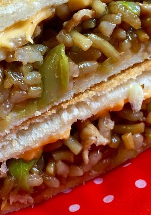 そばめしホットサンドトースト-レシピのメイン写真