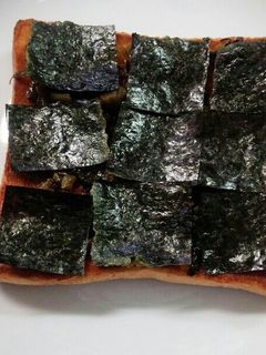 海苔と高菜の和風トースト-レシピのメイン写真