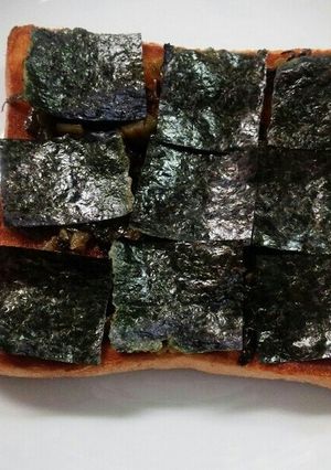 海苔と高菜の和風トースト-レシピのメイン写真