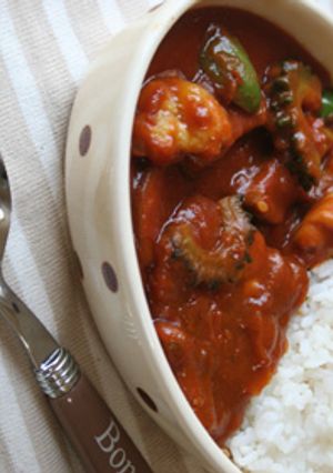 20分で♡夏野菜とチキンのトマトカレー-レシピのメイン写真