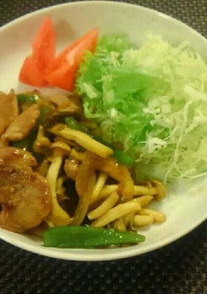 キノコたっぷり豚のしょうが焼き-レシピのメイン写真