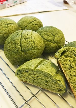 抹茶のメロンパン♬-レシピのメイン写真