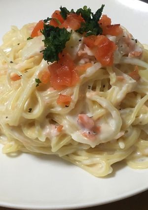 スモークサーモンのクリームパスタ-レシピのメイン写真