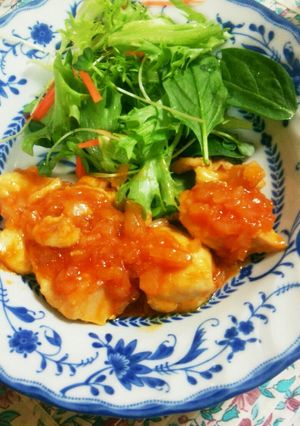 鶏むね肉のやわらかケチャップ煮-レシピのメイン写真