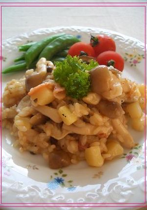 旬野菜でコクな、きのこリゾット☆-レシピのメイン写真