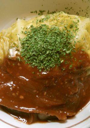 簡単♪ロールキャベツ！赤ワインソース♪-レシピのメイン写真