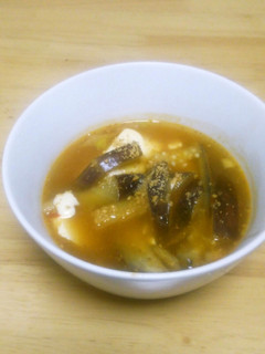ごまたっぷり♡なすと豆腐のピリ辛スープ♪-レシピのメイン写真