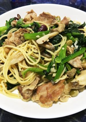 豚肉とほうれん草のパスタ-レシピのメイン写真