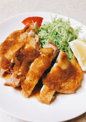 皮パリッパリ肉汁ジュワッとチキンステーキ-レシピのメイン写真