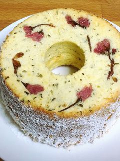 桜シフォンケーキ-レシピのメイン写真