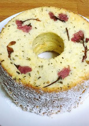 桜シフォンケーキ-レシピのメイン写真