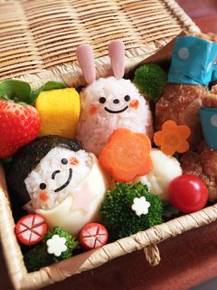 男の子&うさぎ♡春の遠足弁当♡キャラ弁-レシピのメイン写真