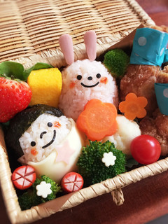 男の子&うさぎ♡春の遠足弁当♡キャラ弁-レシピのメイン写真