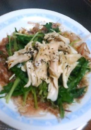 お手軽に☆水菜とささみの煮浸し-レシピのメイン写真