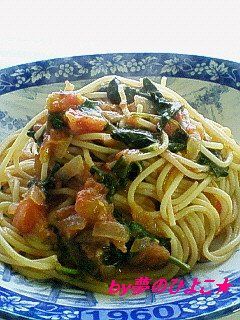 シンプル!簡単♪トマト&バジルのパスタ-レシピのメイン写真