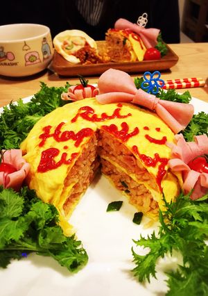 テーブルを彩る♡オムライスケーキ♪-レシピのメイン写真