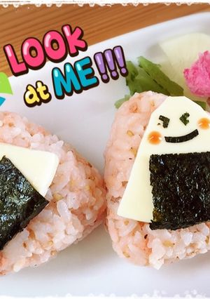 ♥チーズdeお花見おにぎり♥-レシピのメイン写真