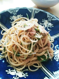 簡単!水菜とツナのパスタ☆-レシピのメイン写真
